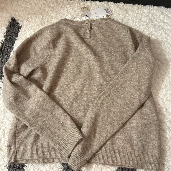 NWT Size Medium Mango wool sweater with lace collar - Picture 7 of 7